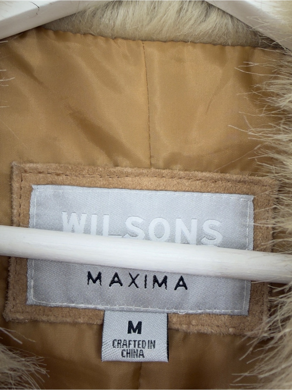 Wilson’s Maxima Vintage Y2K Penny Lane Brown Suede Faux Fur Coat Medium - Picture 3 of 6